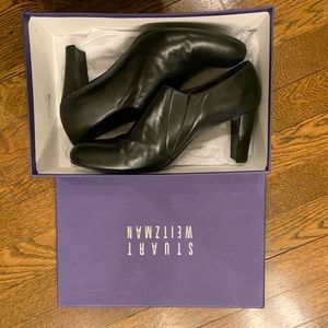 Stuart Weitzman black leather booties